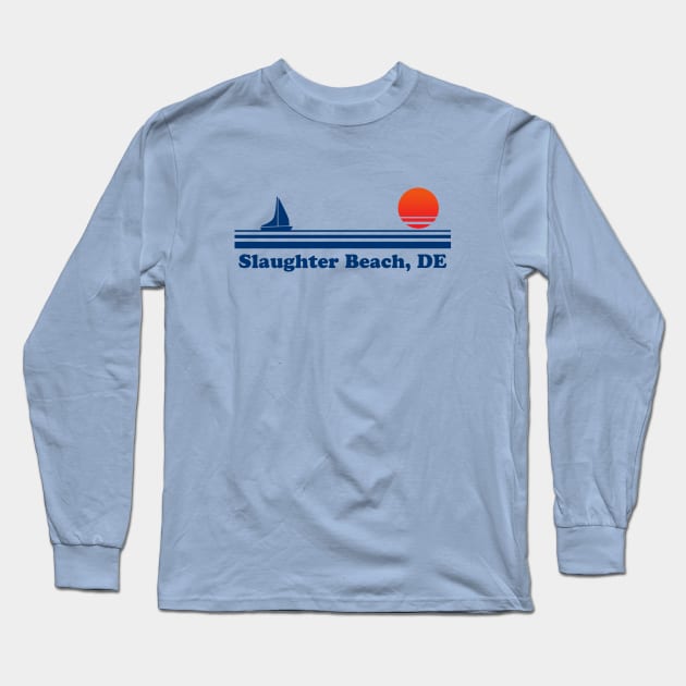 Slaughter Beach, DE - Sailboat Sunrise Long Sleeve T-Shirt by GloopTrekker